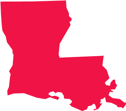 Louisiana Clipart - State Shapes With Names (427x370)