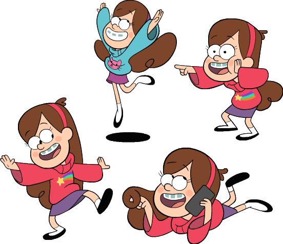 Free Gravity Falls Mabel And Waddles Drawing - De Gravity Falls De Mabel (552x476)