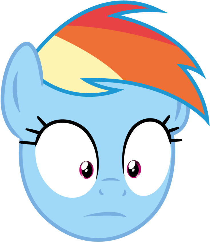 Rainbow Is Shocked By Fluttershyz1 - Cartoon (894x894)