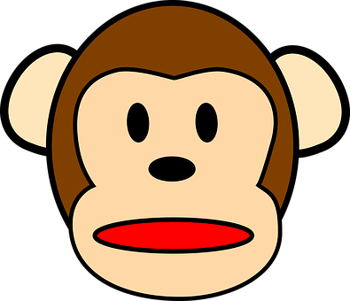 Monkey, Chimpanzee, Surprised, Animal - Monkey Face Clip Art (395x340)