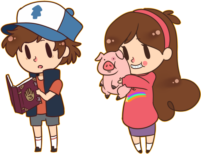 1000 Images About Gravity Falls On Pinterest - Mabel And Dipper Chibi (800x581)
