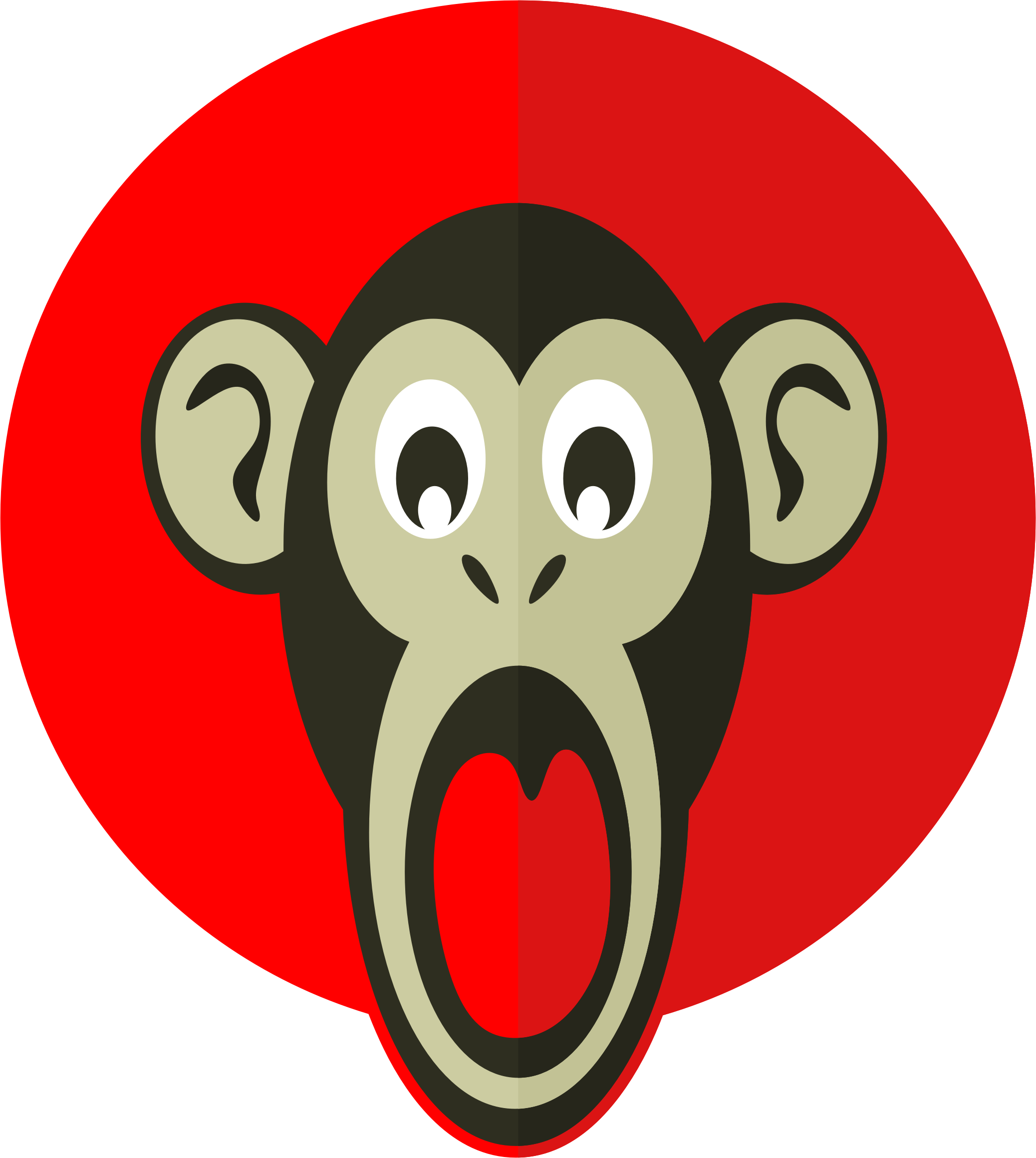 Shocked Monkey - Shocked Monkey Cartoon (2076x2320)