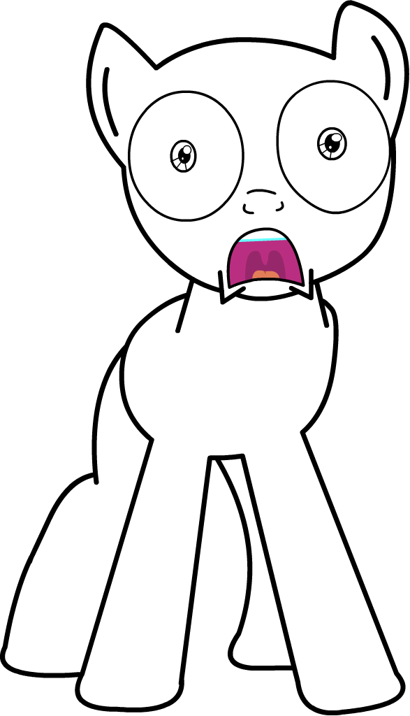 Shocked Pony Base By Stratmlp - Openclipart (587x1024)