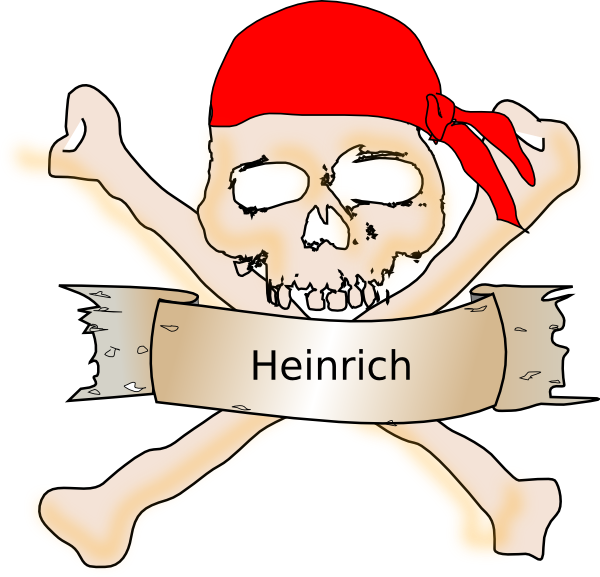 Pirat Retail Clip Art At Clker - Pirates Skull And Crossbones Tile Coaster (600x577)