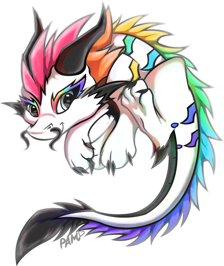 Rainbow Cutie By Enigmatic-wolf - Gray Wolf (848x928)