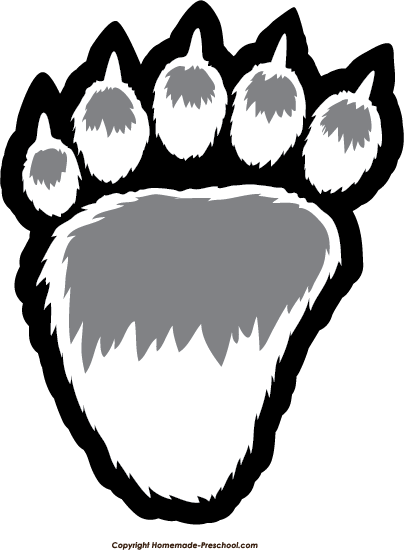 Bear Claw Clipart - Polar Bear Paw Clipart (404x550)