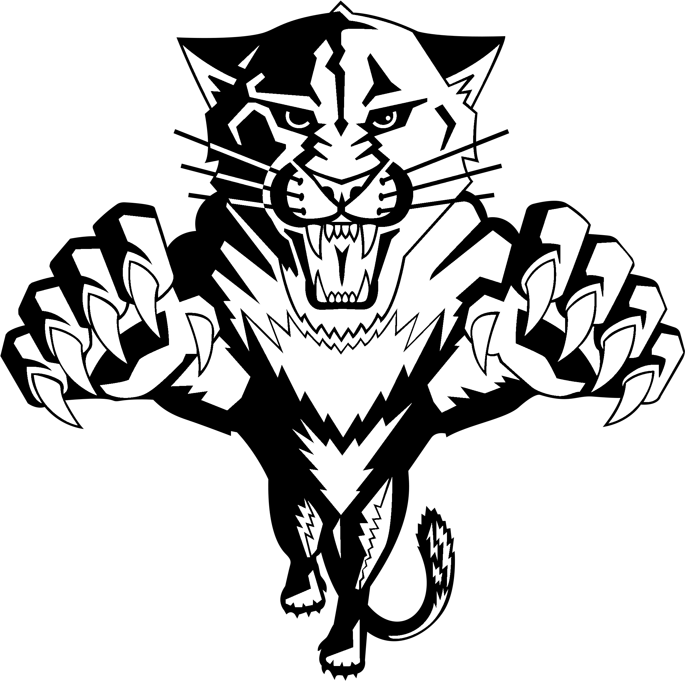 Florida Panthers Logo Black And White - Florida Panthers Logo Black And White (2400x2400)