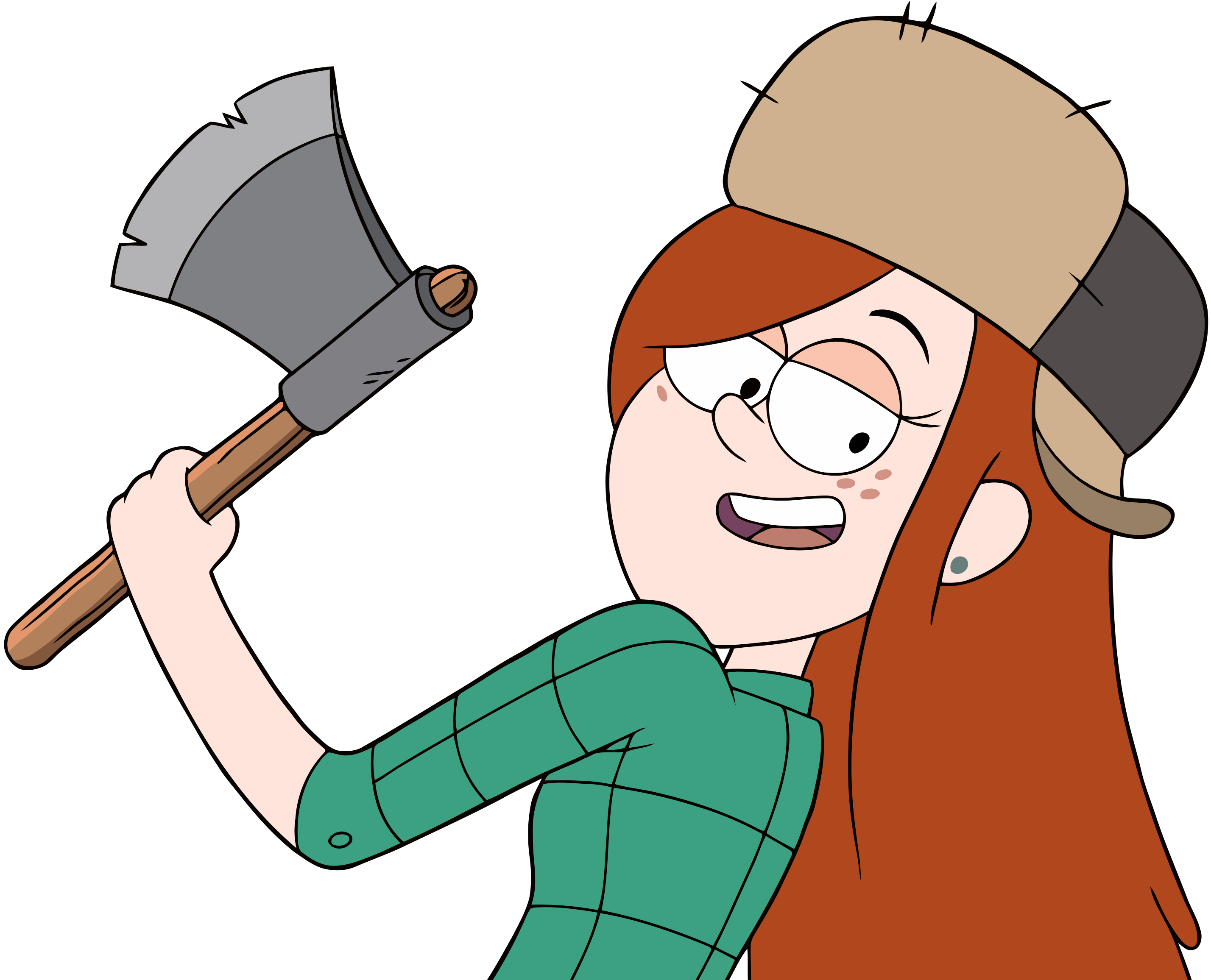 Wendy Dipper Pines Mabel Pines Clothing Nose Cartoon - Wendy Gravity Falls Transparent (2856x2312)