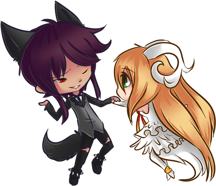 Gc - Anime Wolf And Sheep (758x640)