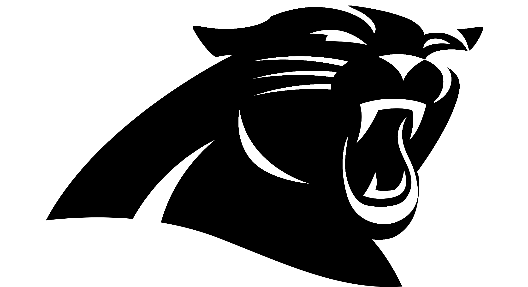 Carolina Panthers Logo Png Transparent & Svg Vector - Carolina Panthers Logo Black And White (2400x1600)