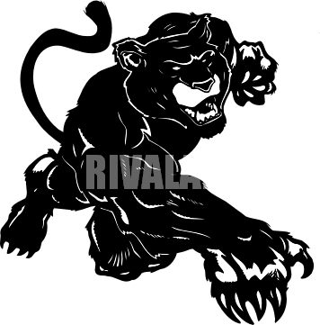 Black Panther Clipart Art - Panthers Clip Art Mascots (356x361)