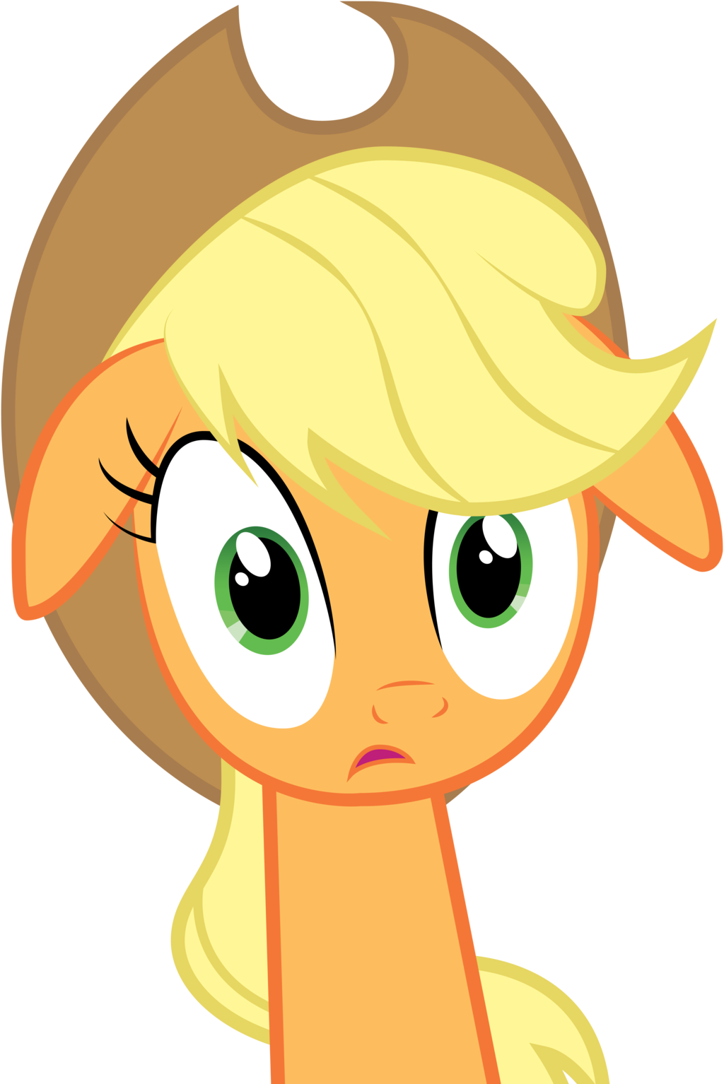 Applejack Shocked Face - Mlp Applejack Shock (1024x1534)
