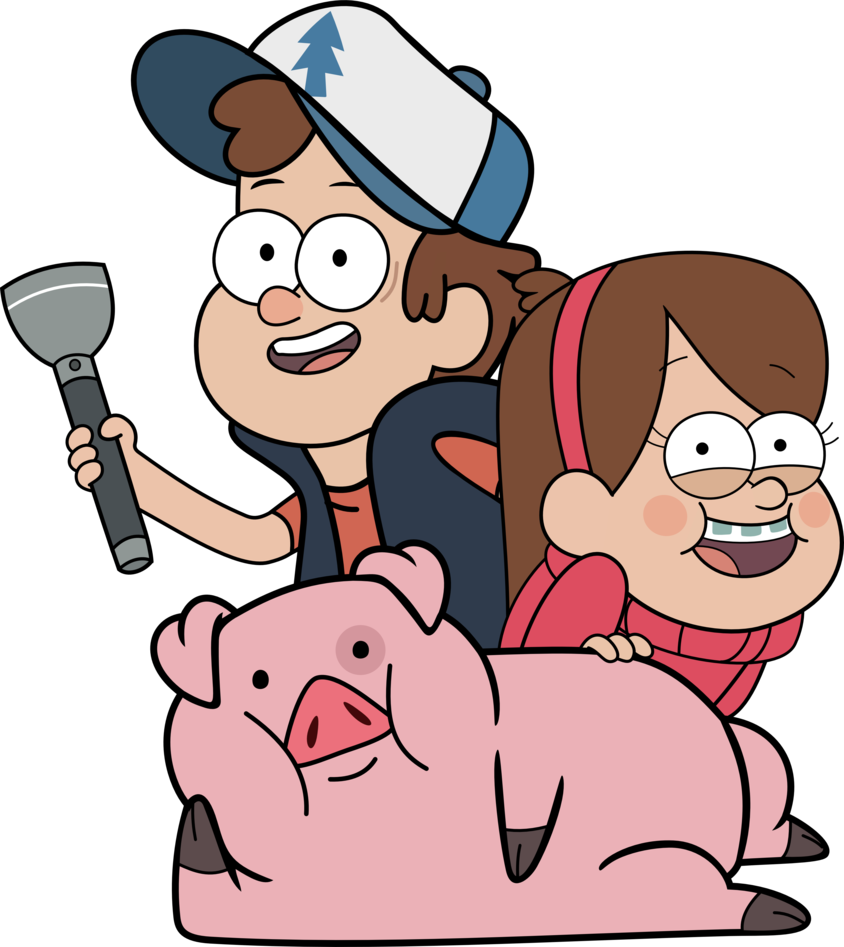 Let's Go Solve A Mystery By Strumfreak On Deviantart - Dipper And Mabel And Waddles (844x947)