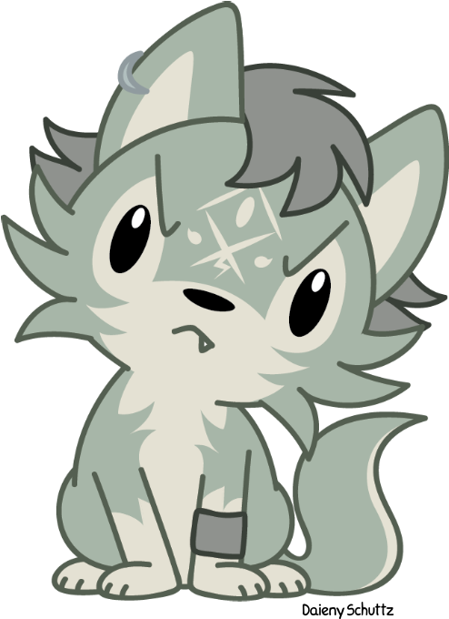 Chibi Wolf Link By Daieny - Link Wolf Chibi (600x725)