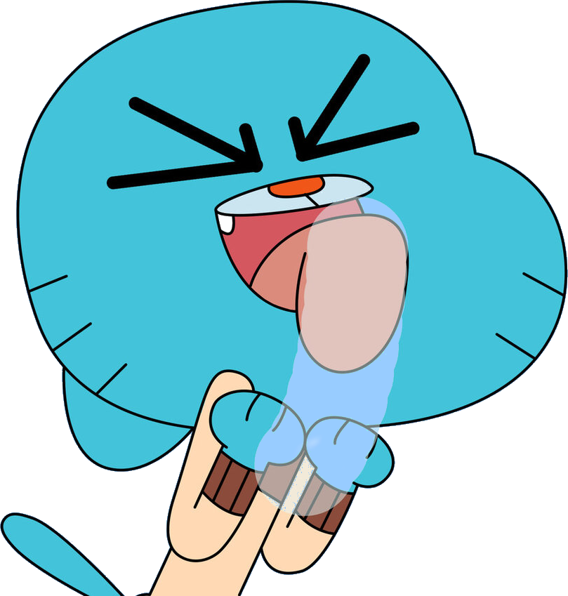 Gumball Licking By Josael281999 - Gumball Face Png (809x849)