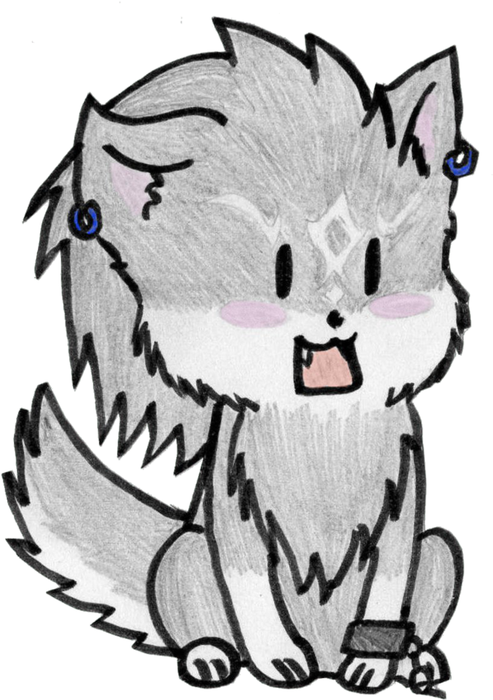 Zelda Twilight Princess Chibi Wolf Link By Tioe On - Twilight Princess Wolf Drawing (784x1019)