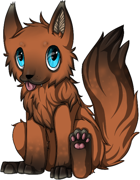 Cute Chibi Wolf - Cute Chibi Wolf (500x650)