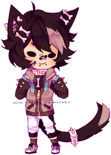 [mini Chibi Commission - Anime Wolf Boy Chibi (400x500)