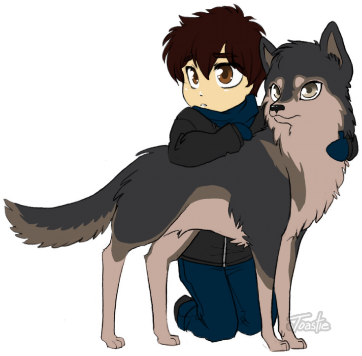 Anime Chibi Wolf Boychibi Boy And His Wolf - Boy And His Wolf (735x724)