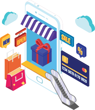 Best Retail Merchandising System Application Software - Background Online Shopping Cartoon (370x427)