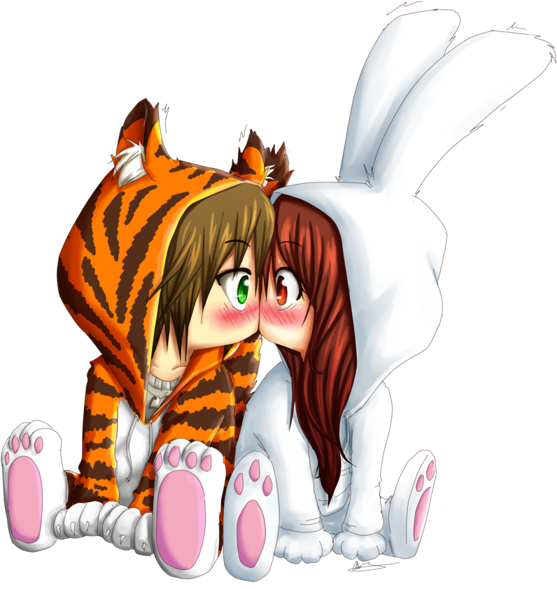 Bunny Tiger Chibi By Weixwei - Bunny Tiger Chibi By Weixwei (900x892)