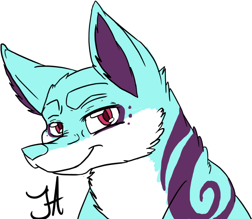 Art Trade With Sky By Anime Chibi Wolf - Cartoon (1024x768)