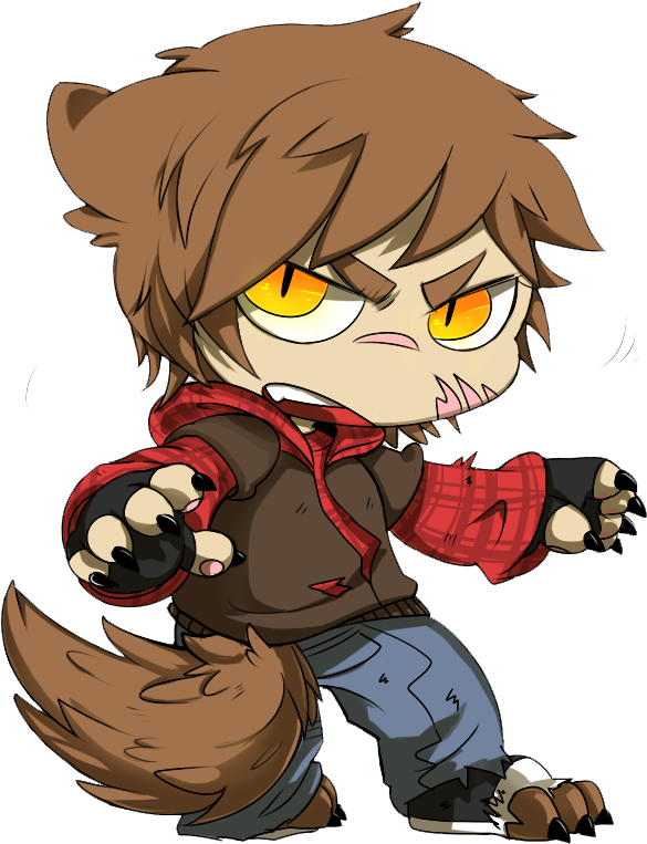 Were-chibi By Touken2 - Anime Wolf Boys Png (624x800)
