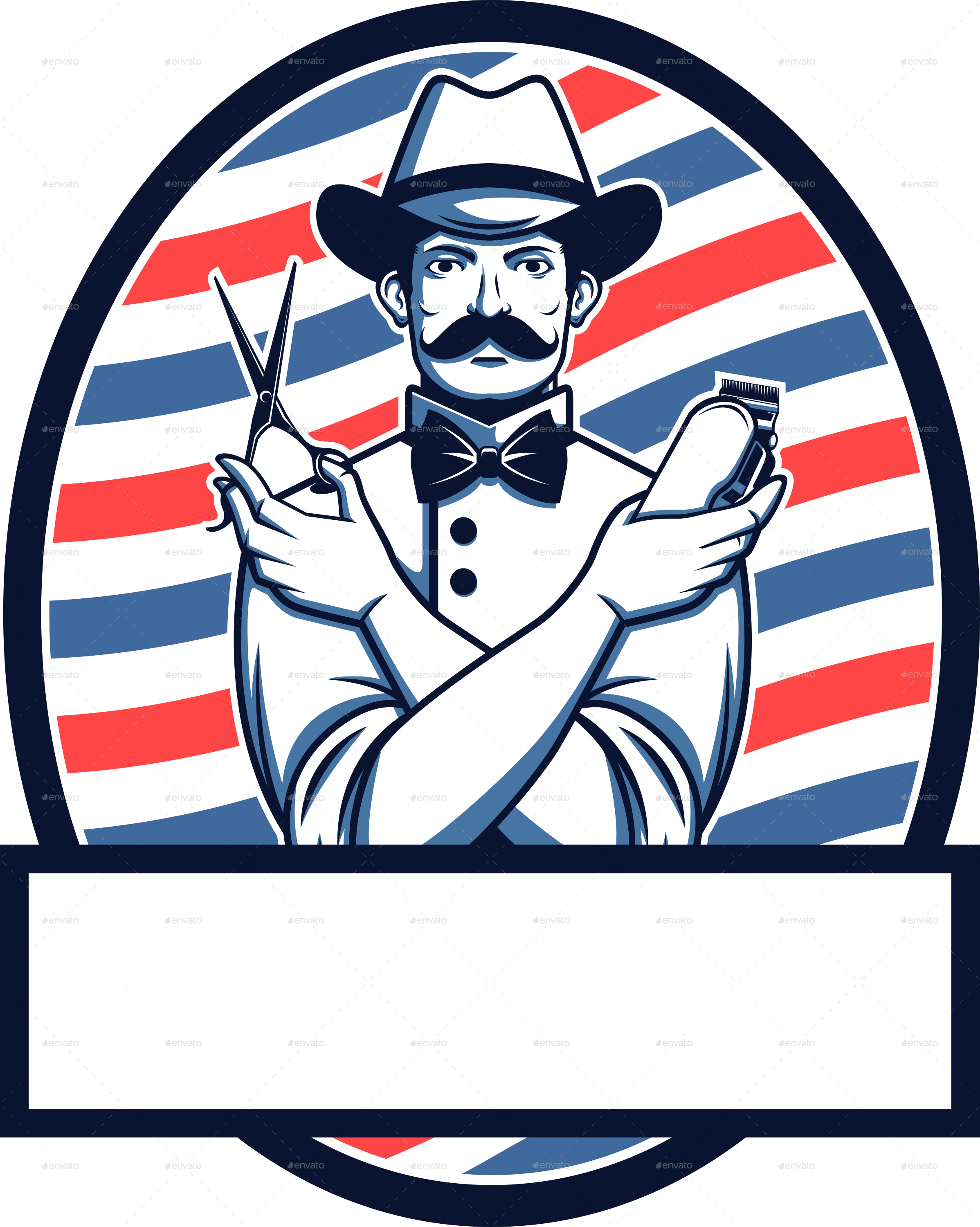 Barber Shop Set - Envato Barber Shop Vetor (2396x3000)