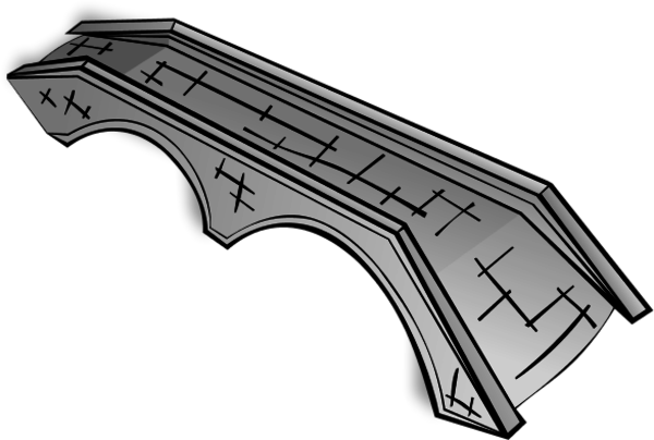 Bridge Clipart - Pedestrian Bridge Clip Art (600x404)
