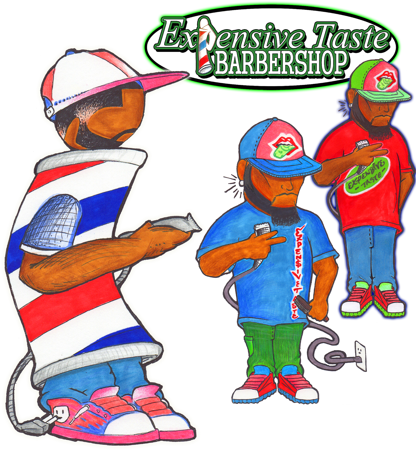 Image Of Etb Barbers - Cartoon (1500x1791)