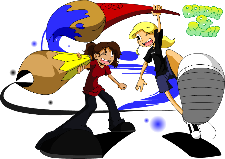 Art Trade- Bridge And Steff By S0s2 - Cartoon (905x642)
