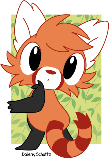 Furry Red Panda By Daieny On Deviantart - Red Panda (400x600)