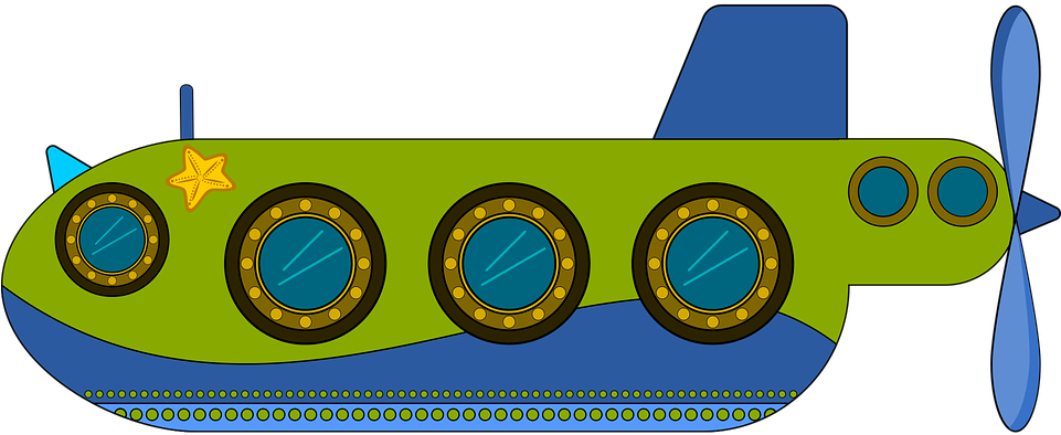 Submarine Submersible Clip Art - Submarine Submersible Clip Art (960x480)