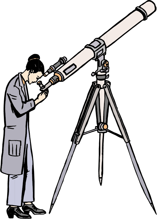Astronomer Astronomy Royalty-free Clip Art - Female Astronomer (613x854)
