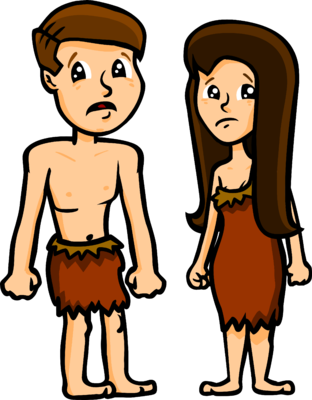Adam And Eve Clip Art - Adam And Eve Clipart (312x400)