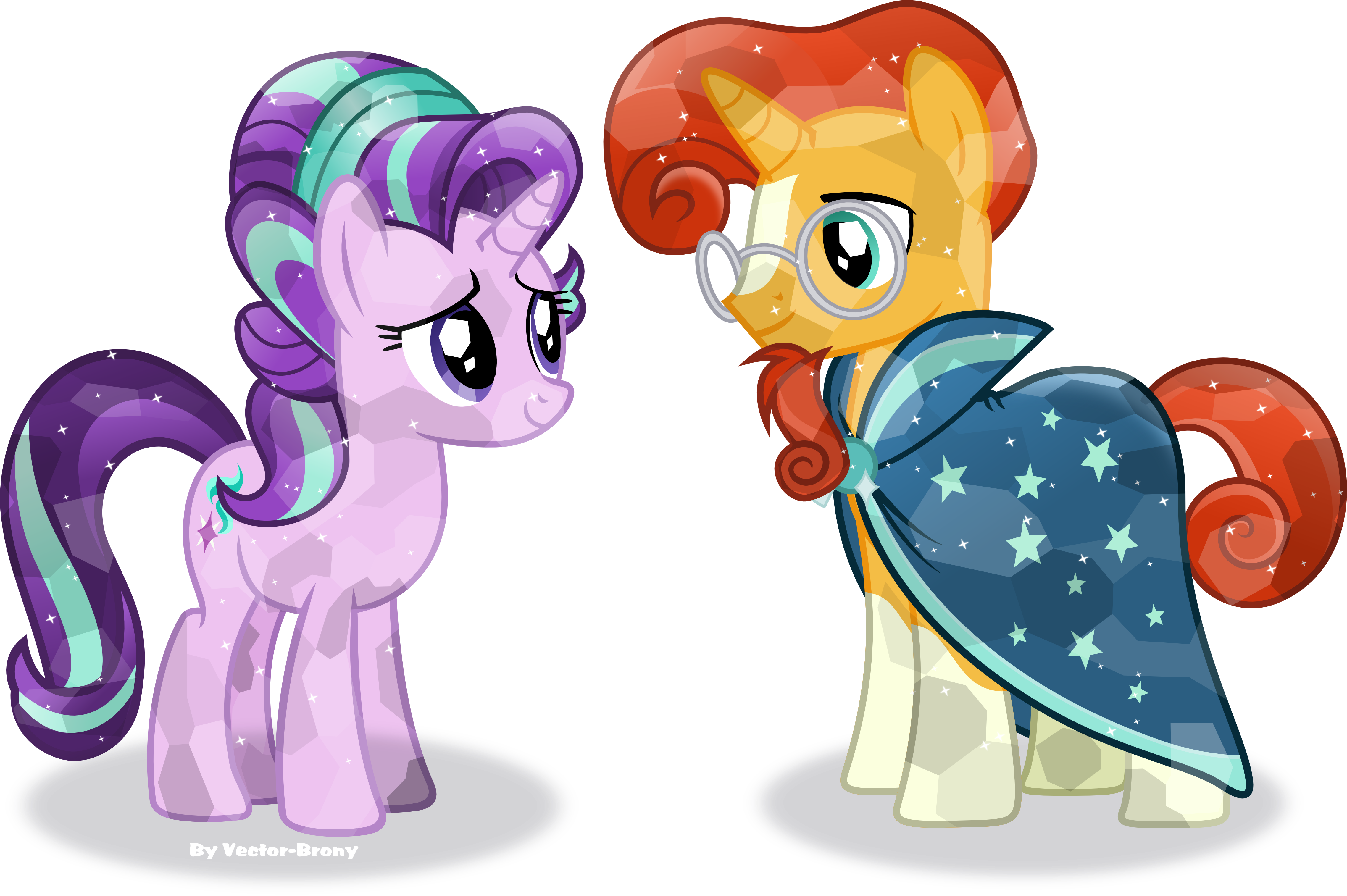 Crystal Starlight And Sunburst By Vector-brony - Mlp Crystal Sunburst (4553x3029)