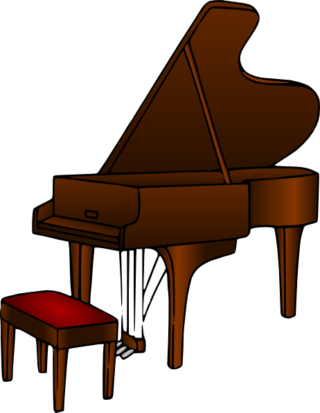 Piano Clip Art At Clker Vector Clip Art Free - Piano Clipart Png (462x596)