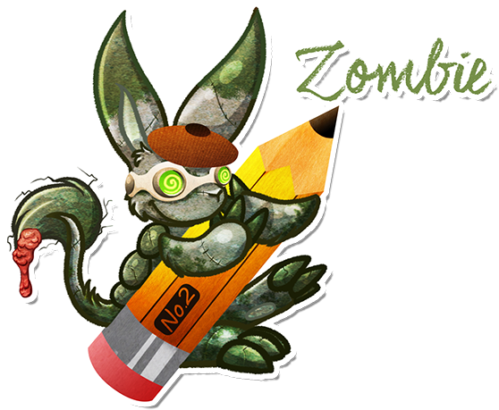 Zombie Walker - Cartoon (563x500)