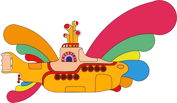 The Beatles Yellow Submarine - Beatles Yellow Submarine Drawing (751x436)