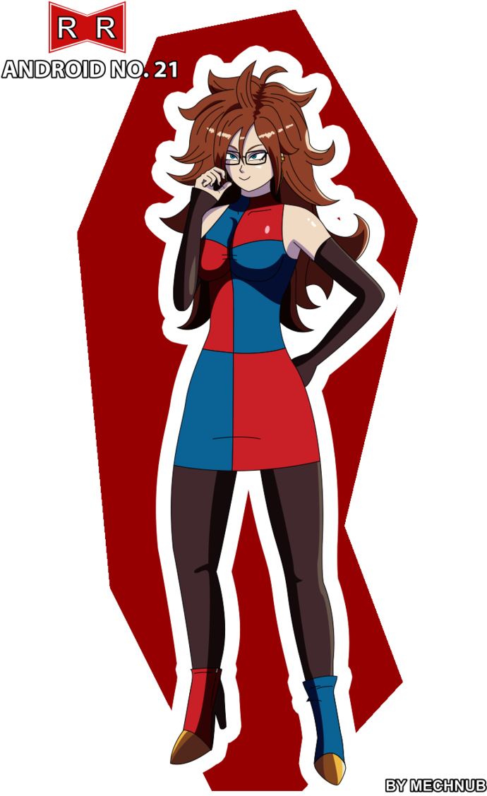Android 21 W/o Labcoat By Mechnub - Cartoon (703x1136)