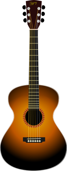 Acoustic Sunburst Png Images - Vector Đàn Guitar (512x1297)