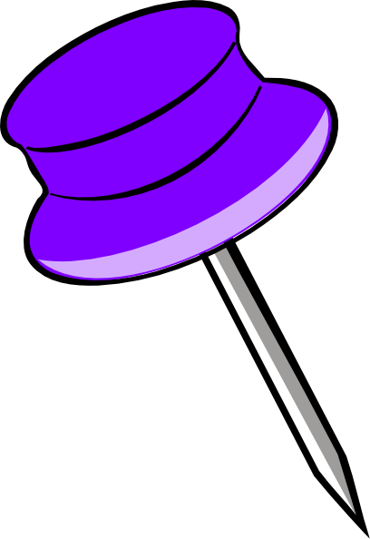 Pin Purple Clip Art At Clker - Pin Clip Art (408x594)