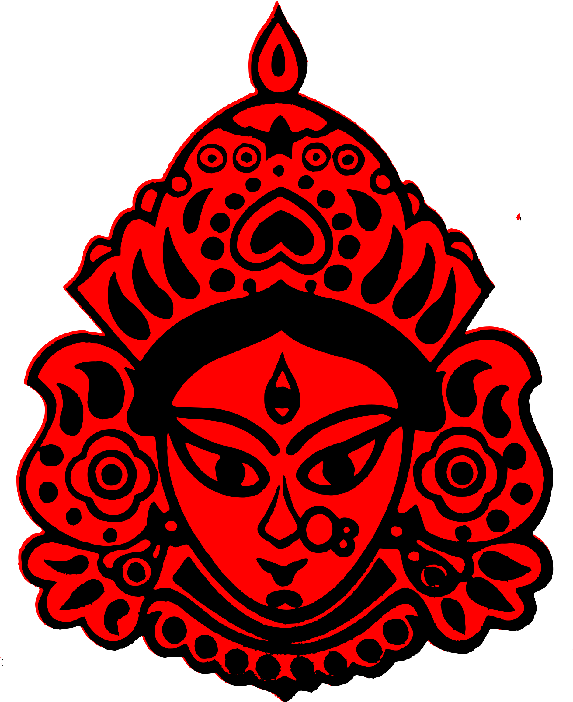 Goddess Durga - Aarti Thali Decoration For Navratri (1895x2400)