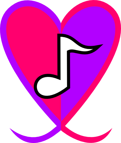 Heart Note Cutie Mark By Kinnichi - Mlp Cutie Mark Heart Music (422x500)