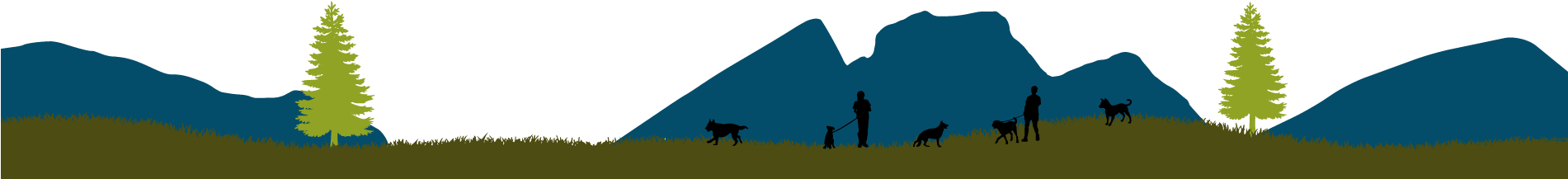 Extended Header Dog Walking Artwork - Silhouette (1900x240)