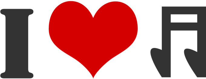 Heart Love Music Red Heart Heart Heart Hea - Heart Music Note Cards (680x340)