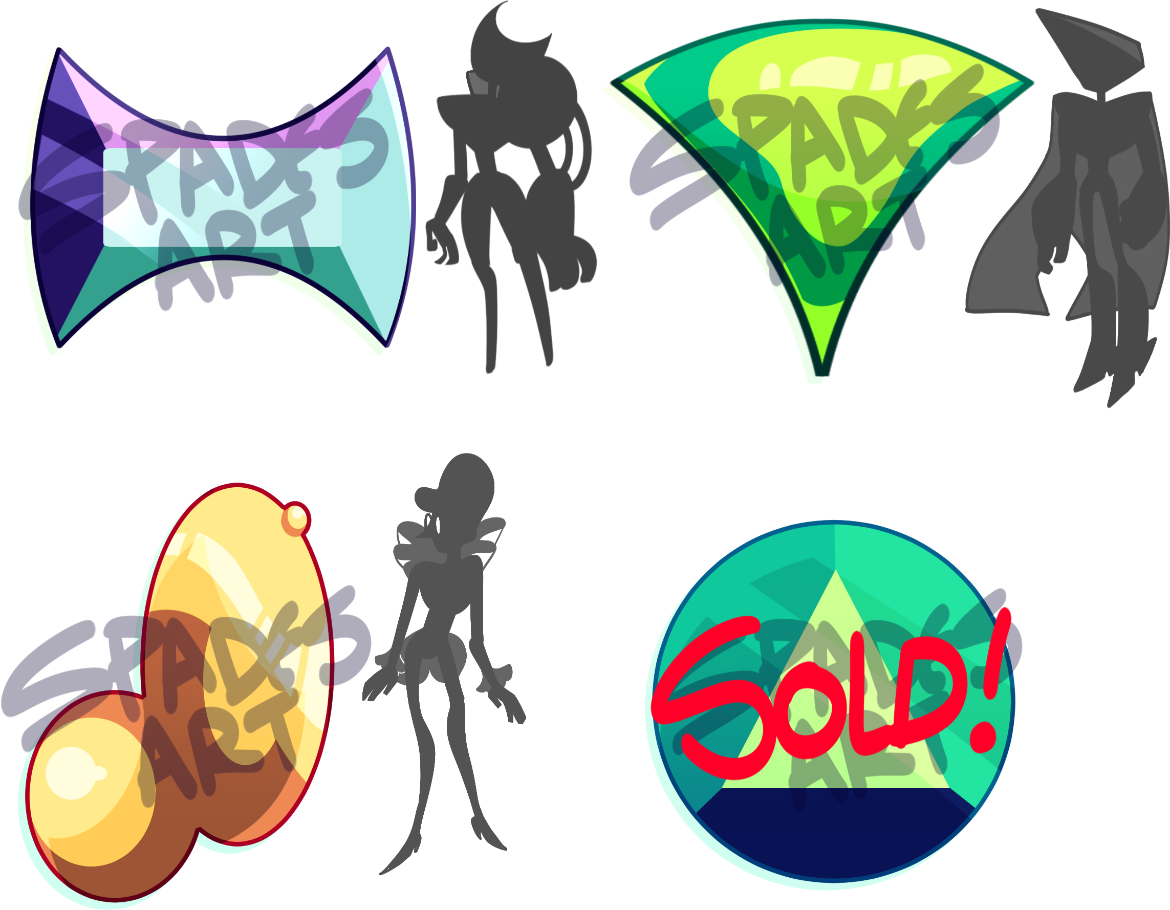 Mystery Gem Adopts By Spadesarts - Tumblr (2500x2000)