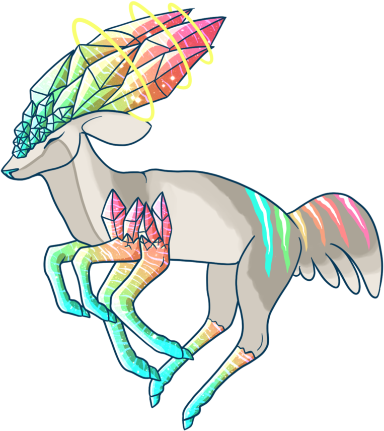Crystal Deer Goddess By Sharklysweet - Deer (894x894)