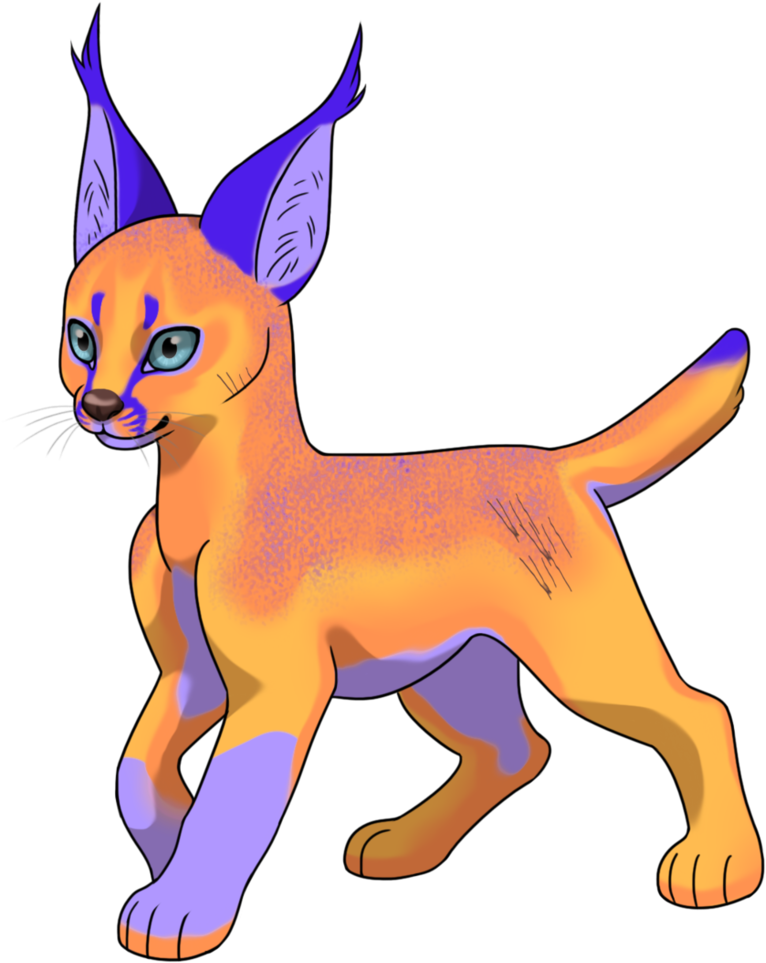 [mystery Feather] Caracal Kitten [doodled0rk] By Feralx1 - Caracal (808x989)
