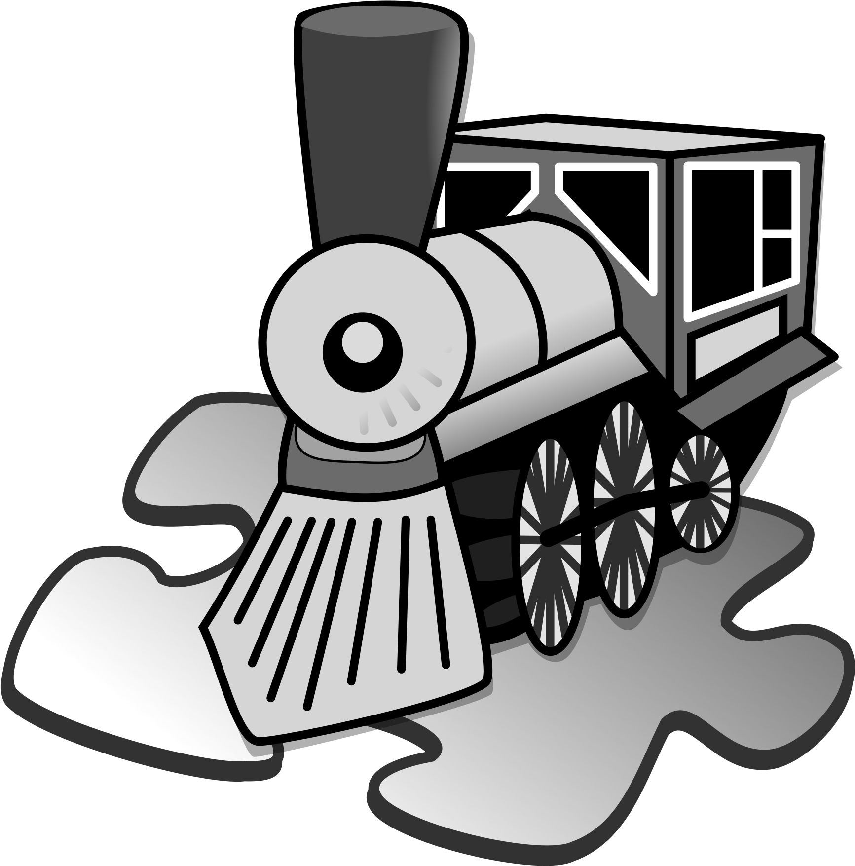 Open - Train Clip Art (2000x2000)